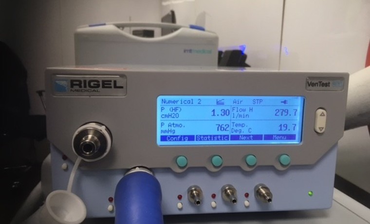 Rigel Ventilator Tester Flow Calibration